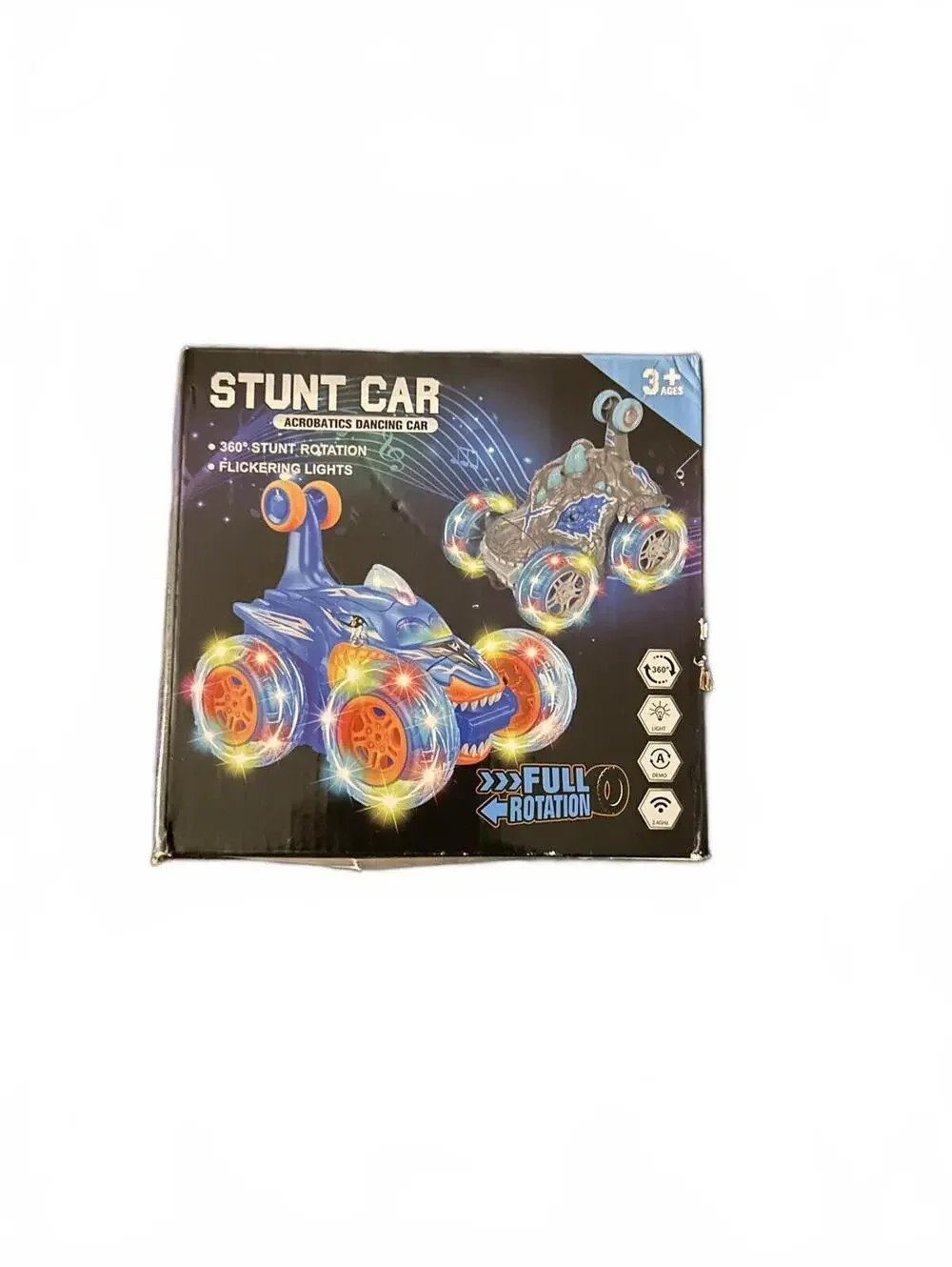 Acrobatic Remote Control Stunt Car - 360° Rotation with Flickering Lights